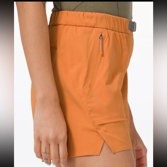 LULULEMON Lab Kosaten Shorts Orange women’s size 2 - Picture 3 of 10